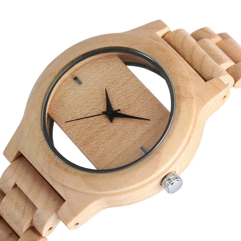 Montre en Bois pour Homme et Femme – Cadran Évidé Original – Image 5