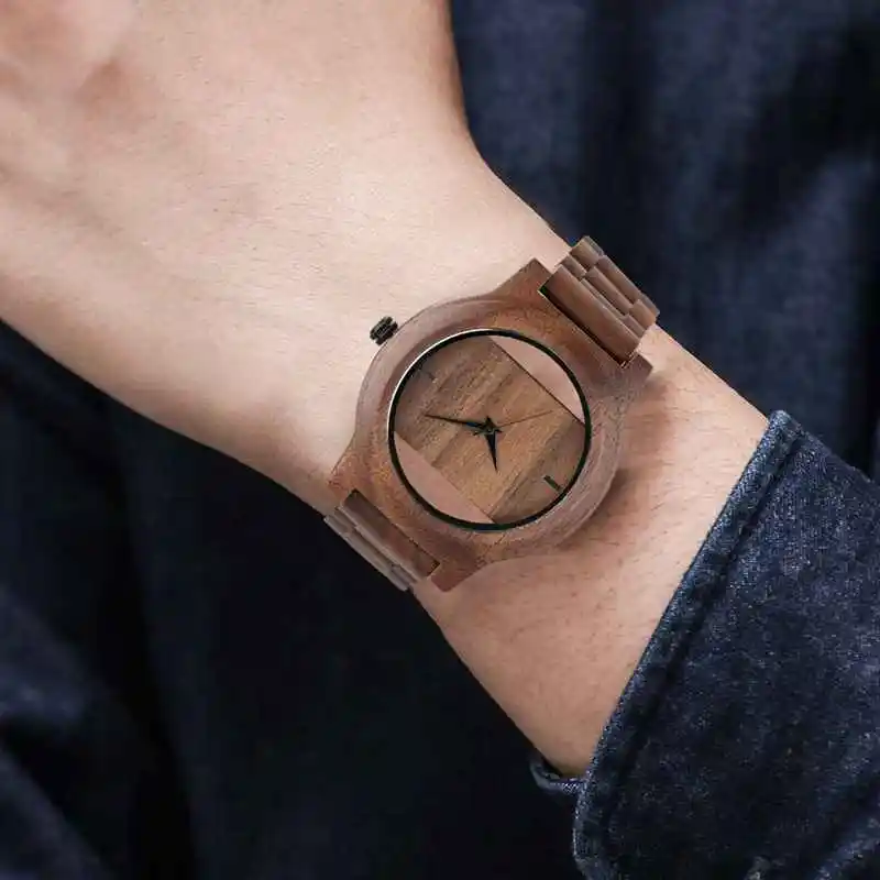 Montre en Bois pour Homme et Femme – Cadran Évidé Original – Image 2