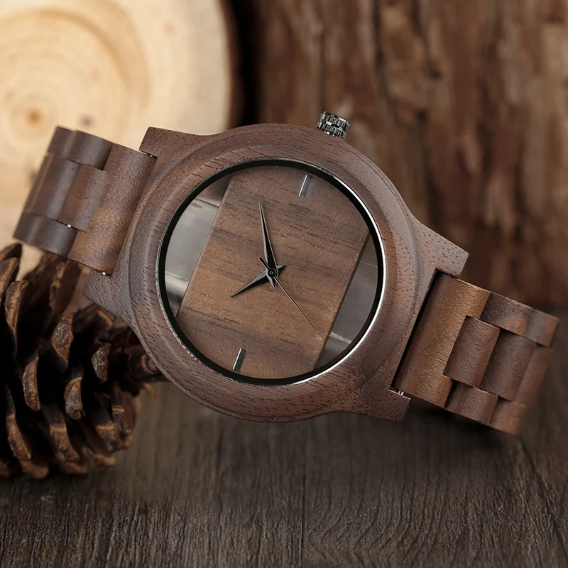 Montre en Bois pour Homme et Femme – Cadran Évidé Original – Image 4