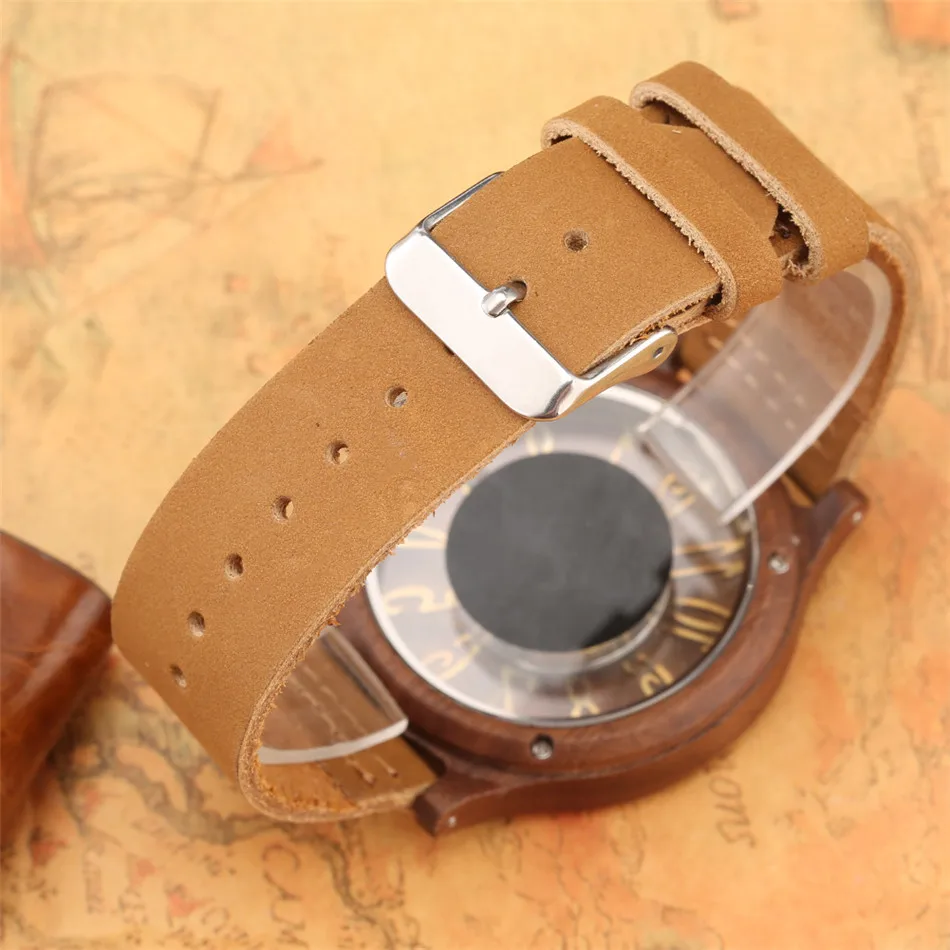 montre en bois pour homme élégant
