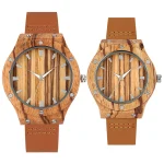 montres en bois de zébrano pour couple