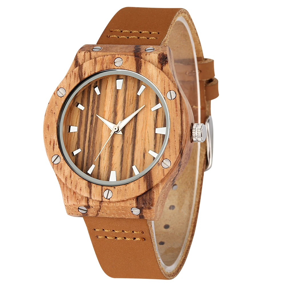 montres en bois vintage fournies en duo