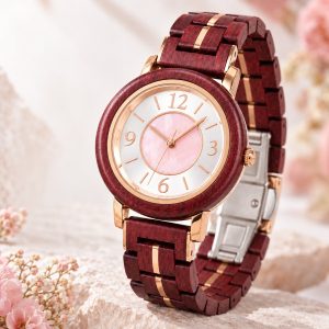 Montre en Bois Femme au Design Élégant