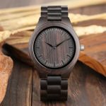 montre en bois d’ébène homme