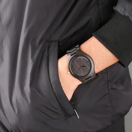 montre en bois naturel pour homme