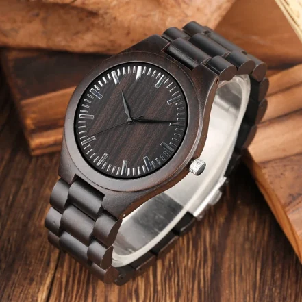 montre en bois tendance homme