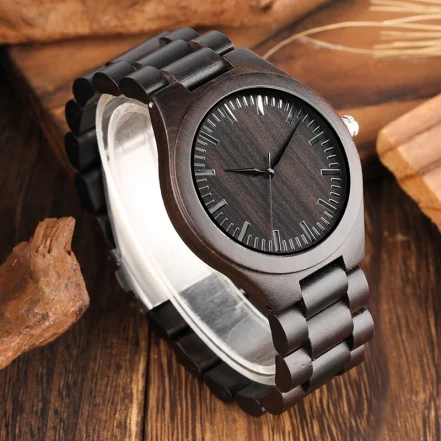 montre en bois élégante pour homme