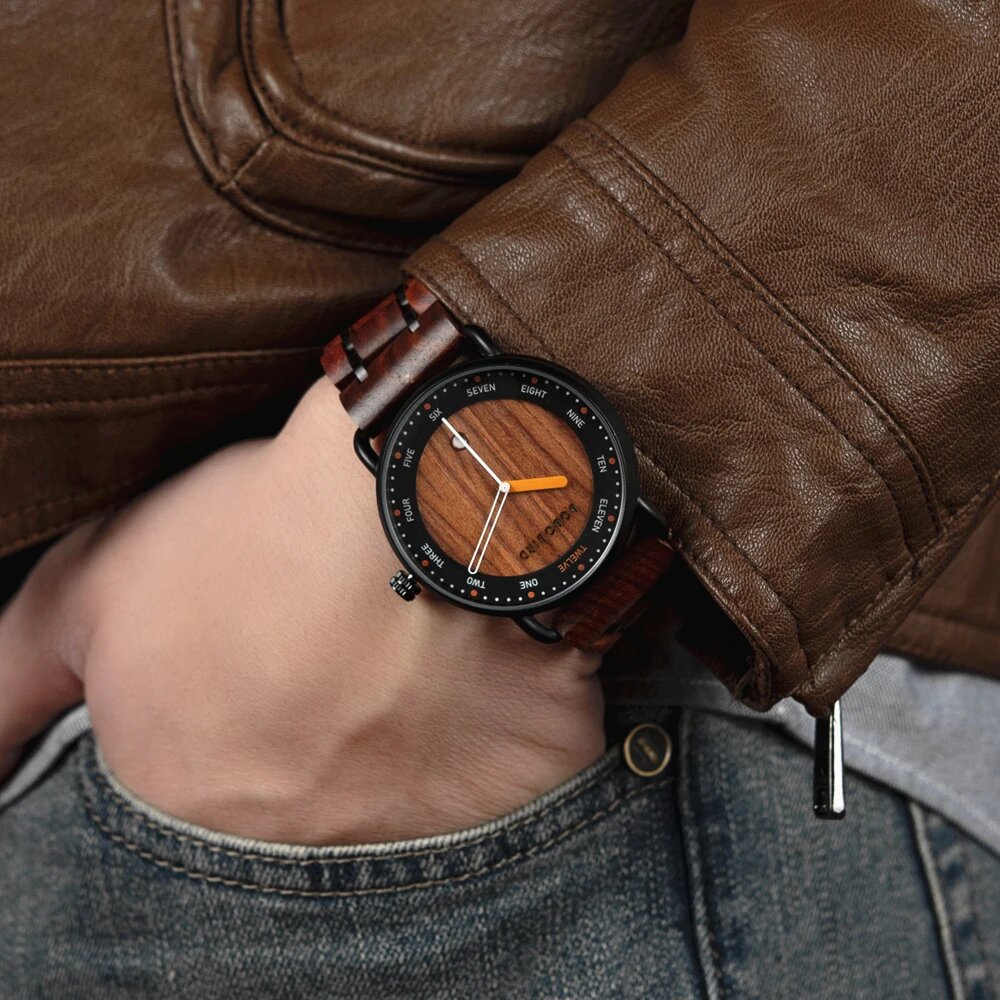 Montre en Bois Homme à Cadran Bois Naturel – Image 3
