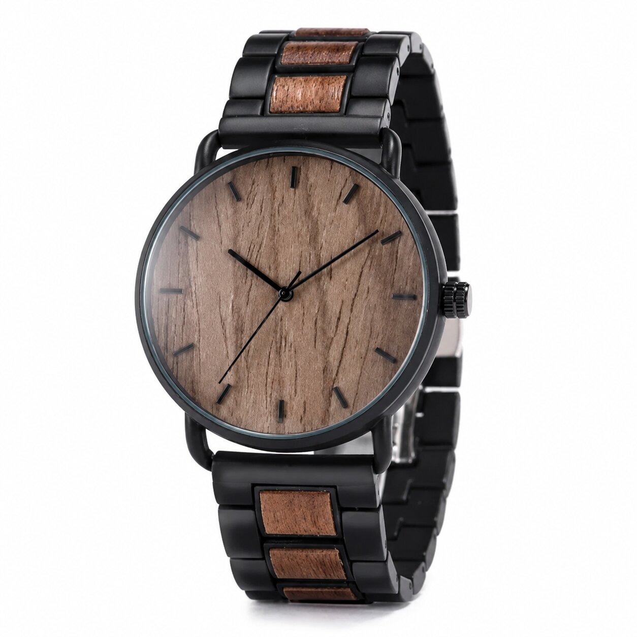 montre en bois homme à cadran naturel