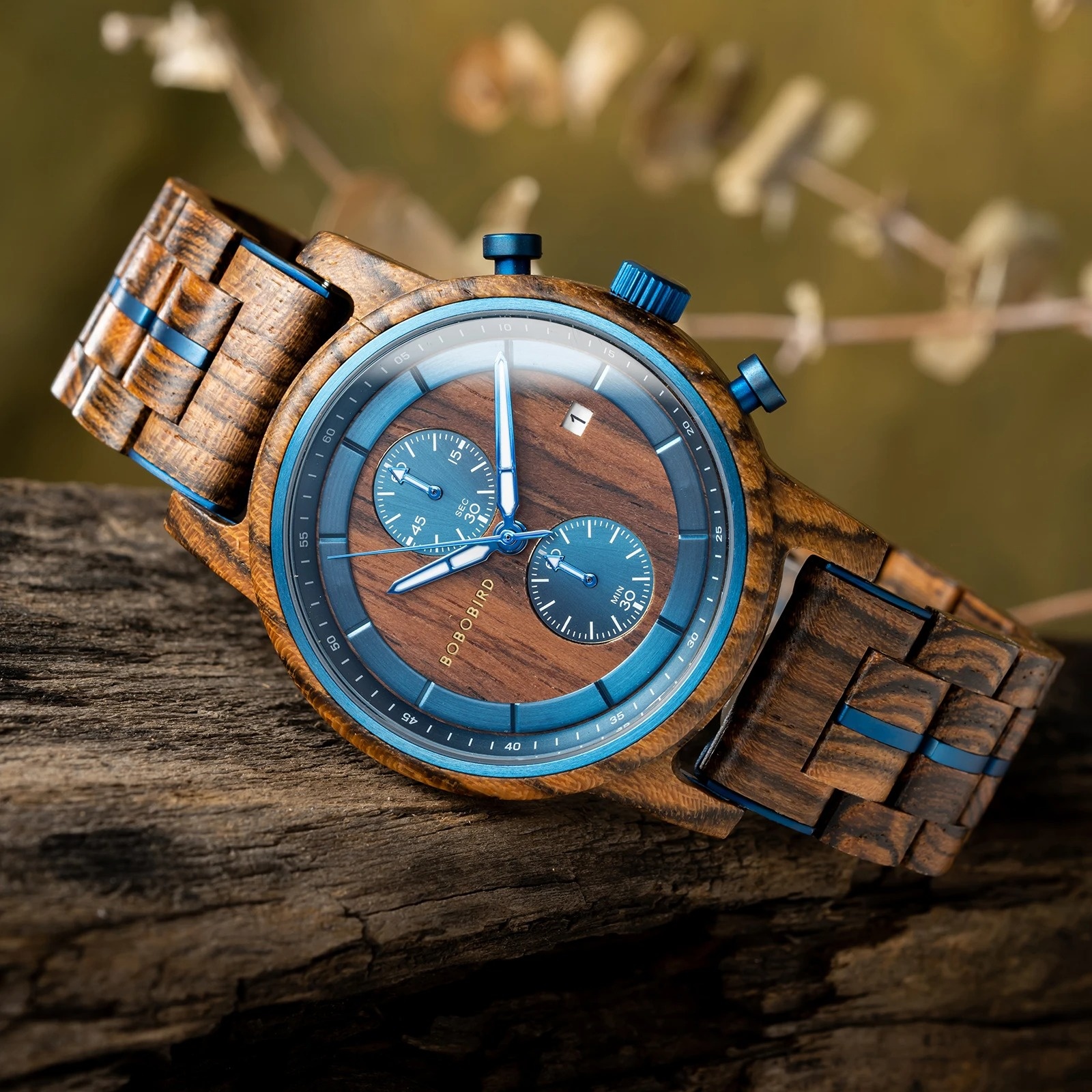 montre en bois homme style vintage